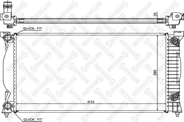 Stellox 10-25178-SX - Радиатор, охлаждане на двигателя vvparts.bg