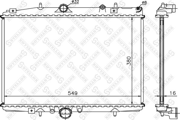 Stellox 10-25173-SX - Радиатор, охлаждане на двигателя vvparts.bg