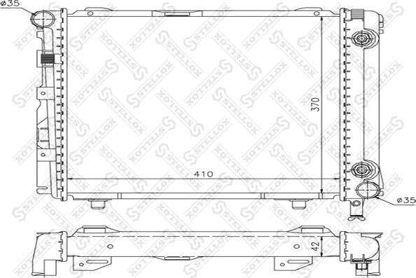 Stellox 10-25890-SX - Радиатор, охлаждане на двигателя vvparts.bg