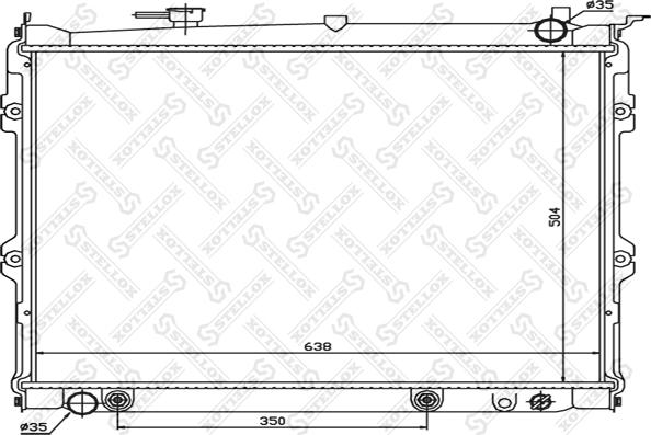 Stellox 10-25842-SX - Радиатор, охлаждане на двигателя vvparts.bg