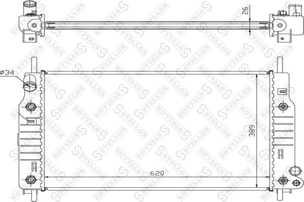 Stellox 10-25803-SX - Радиатор, охлаждане на двигателя vvparts.bg