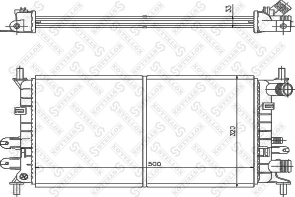 Stellox 10-25811-SX - Радиатор, охлаждане на двигателя vvparts.bg