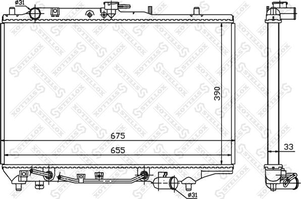 Stellox 10-25832-SX - Радиатор, охлаждане на двигателя vvparts.bg