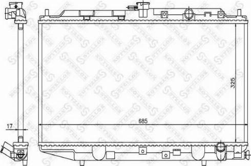 Stellox 10-25824-SX - Радиатор, охлаждане на двигателя vvparts.bg