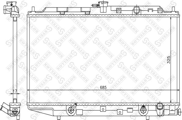 Stellox 10-25823-SX - Радиатор, охлаждане на двигателя vvparts.bg