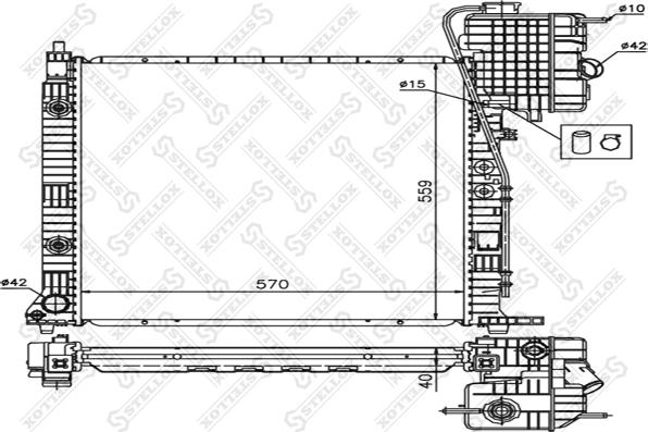 Stellox 10-25873-SX - Радиатор, охлаждане на двигателя vvparts.bg