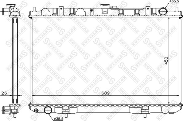 Stellox 10-25391-SX - Радиатор, охлаждане на двигателя vvparts.bg