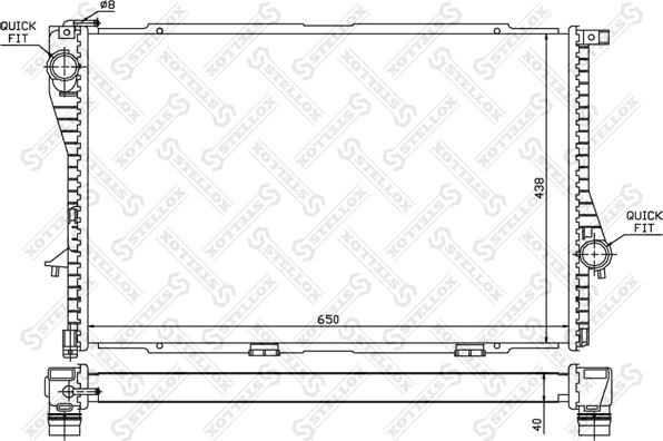 Stellox 10-25393-SX - Радиатор, охлаждане на двигателя vvparts.bg