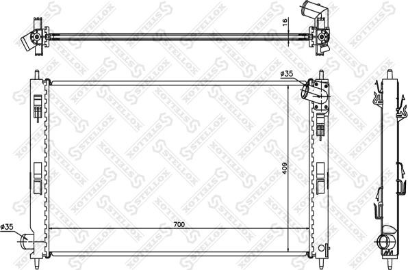 Stellox 10-25349-SX - Радиатор, охлаждане на двигателя vvparts.bg