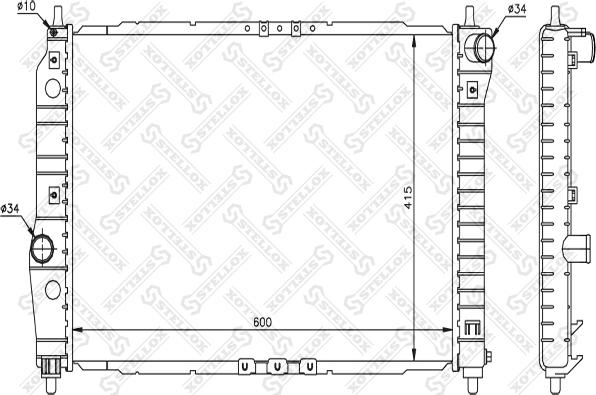 Stellox 10-25341-SX - Радиатор, охлаждане на двигателя vvparts.bg