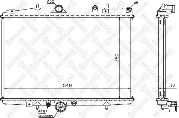 Stellox 10-25353-SX - Радиатор, охлаждане на двигателя vvparts.bg