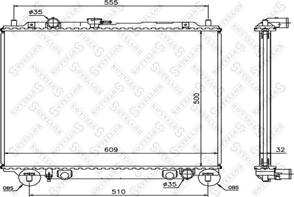 Stellox 10-25367-SX - Радиатор, охлаждане на двигателя vvparts.bg