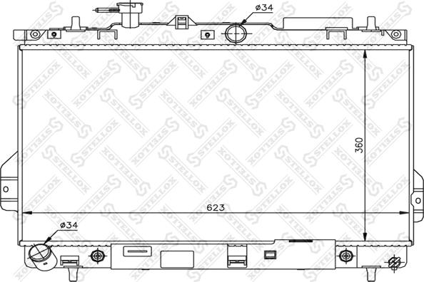 Stellox 10-25307-SX - Радиатор, охлаждане на двигателя vvparts.bg