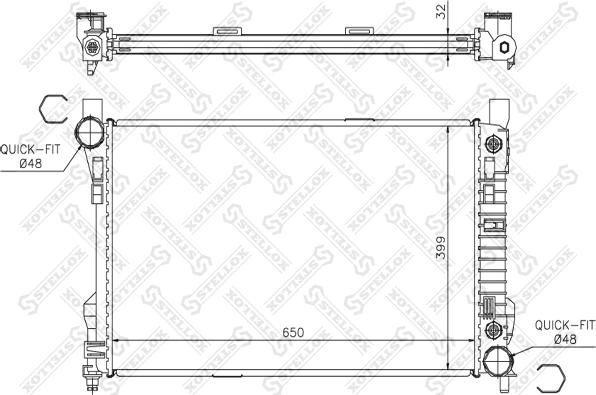 Stellox 10-25386-SX - Радиатор, охлаждане на двигателя vvparts.bg