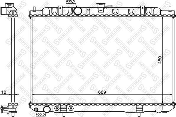 Stellox 10-25339-SX - Радиатор, охлаждане на двигателя vvparts.bg