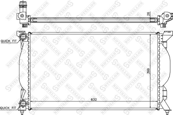 Stellox 10-25334-SX - Радиатор, охлаждане на двигателя vvparts.bg