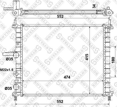 Stellox 10-25331-SX - Радиатор, охлаждане на двигателя vvparts.bg