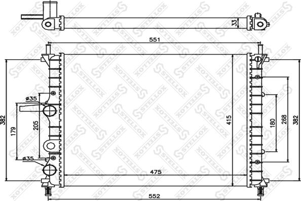 Stellox 10-25332-SX - Радиатор, охлаждане на двигателя vvparts.bg