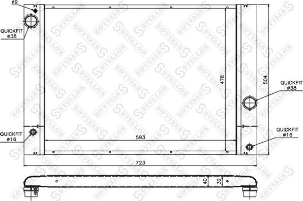 Stellox 10-25337-SX - Радиатор, охлаждане на двигателя vvparts.bg