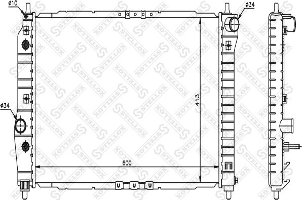 Stellox 10-25324-SX - Радиатор, охлаждане на двигателя vvparts.bg