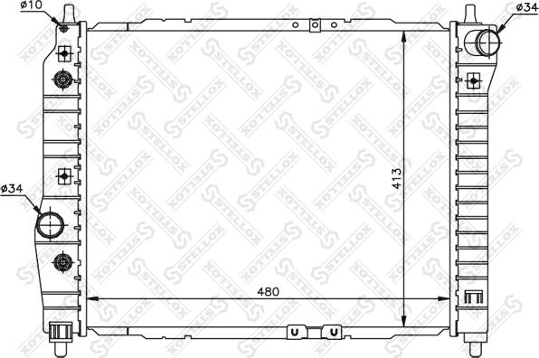 Stellox 10-25323-SX - Радиатор, охлаждане на двигателя vvparts.bg