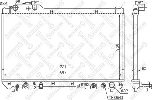 Stellox 10-25378-SX - Радиатор, охлаждане на двигателя vvparts.bg