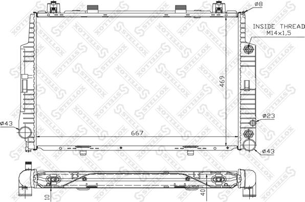 Stellox 10-25373-SX - Радиатор, охлаждане на двигателя vvparts.bg