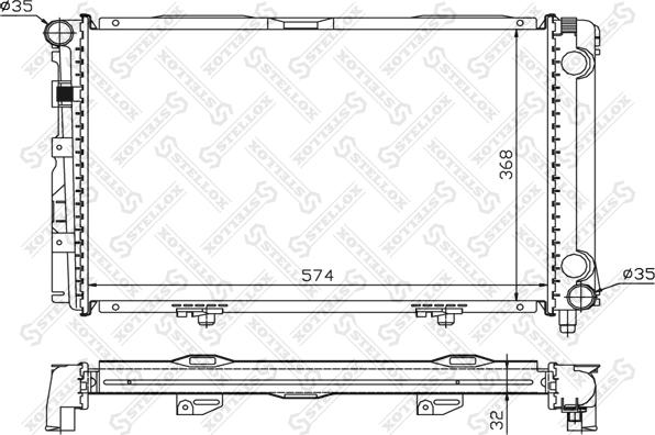 Stellox 10-25294-SX - Радиатор, охлаждане на двигателя vvparts.bg