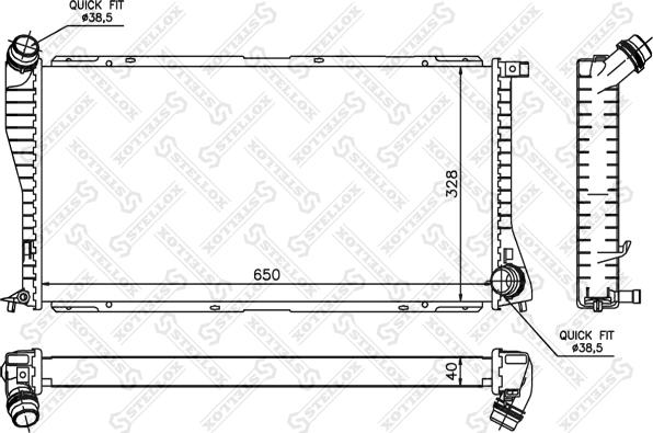 Stellox 10-25296-SX - Радиатор, охлаждане на двигателя vvparts.bg