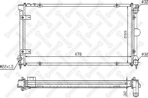 Stellox 10-25246-SX - Радиатор, охлаждане на двигателя vvparts.bg