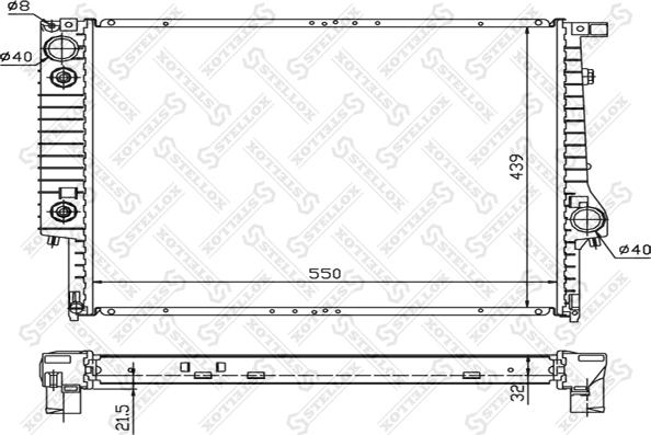 Stellox 10-25256-SX - Радиатор, охлаждане на двигателя vvparts.bg