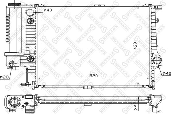 Stellox 10-25250-SX - Радиатор, охлаждане на двигателя vvparts.bg