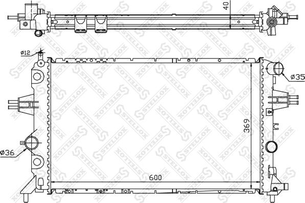 Stellox 10-25265-SX - Радиатор, охлаждане на двигателя vvparts.bg