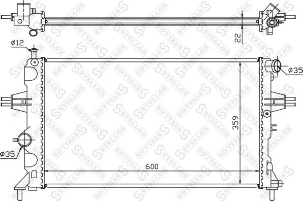 Stellox 10-25266-SX - Радиатор, охлаждане на двигателя vvparts.bg