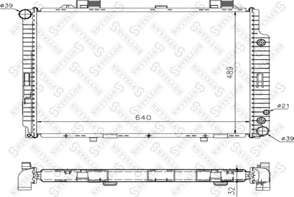 Stellox 10-25261-SX - Радиатор, охлаждане на двигателя vvparts.bg