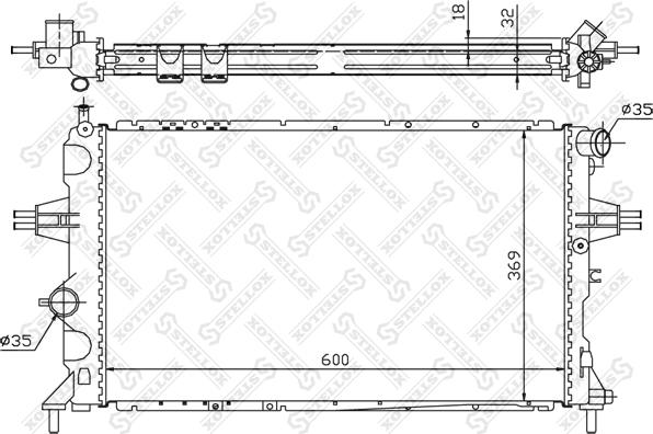 Stellox 10-25268-SX - Радиатор, охлаждане на двигателя vvparts.bg