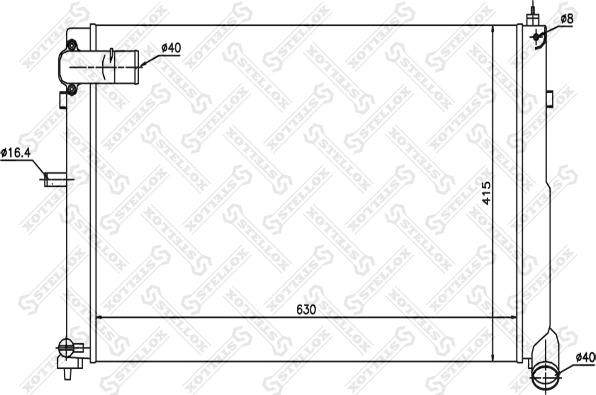 Stellox 10-25263-SX - Радиатор, охлаждане на двигателя vvparts.bg