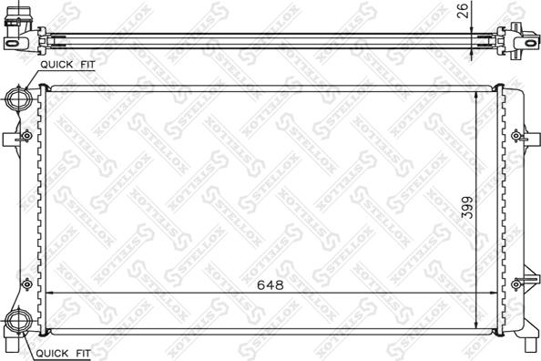 Stellox 10-25204-SX - Радиатор, охлаждане на двигателя vvparts.bg