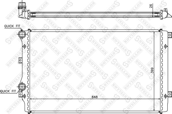 Stellox 10-25205-SX - Радиатор, охлаждане на двигателя vvparts.bg