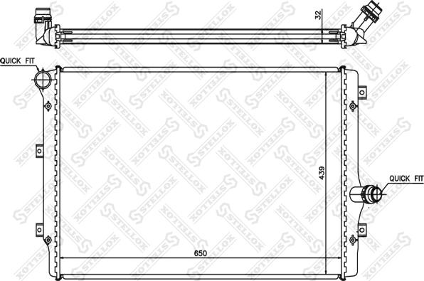 Stellox 10-25206-SX - Радиатор, охлаждане на двигателя vvparts.bg