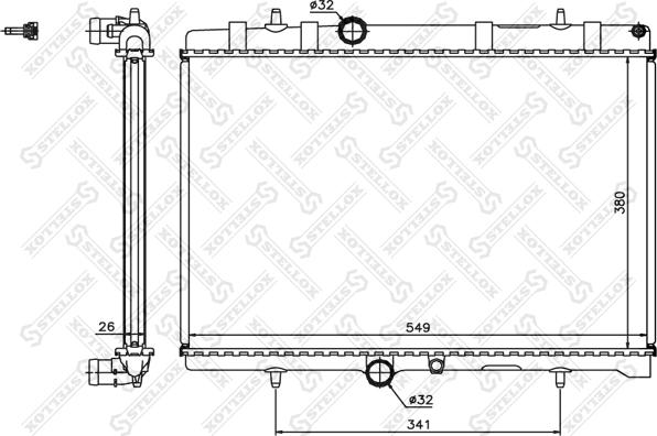 Stellox 10-25201-SX - Радиатор, охлаждане на двигателя vvparts.bg