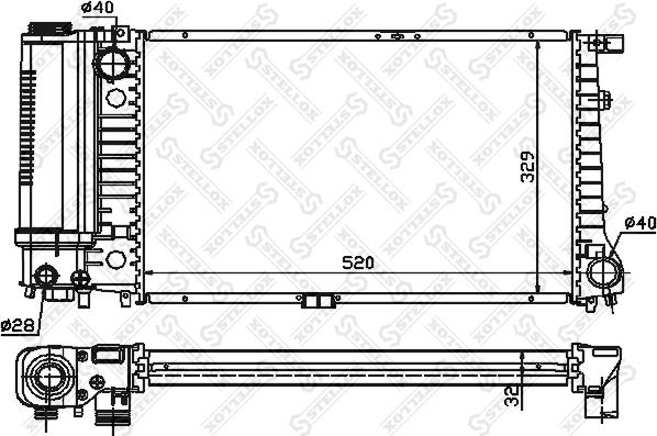 Stellox 10-25207-SX - Радиатор, охлаждане на двигателя vvparts.bg