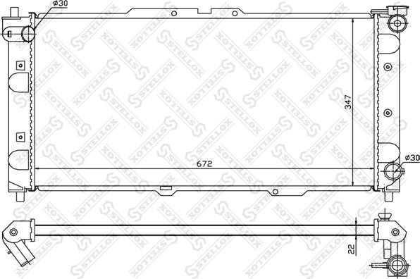 Stellox 10-25216-SX - Радиатор, охлаждане на двигателя vvparts.bg