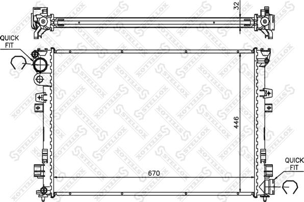 Stellox 10-25212-SX - Радиатор, охлаждане на двигателя vvparts.bg