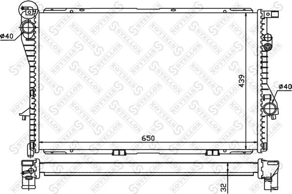 Stellox 10-25289-SX - Радиатор, охлаждане на двигателя vvparts.bg