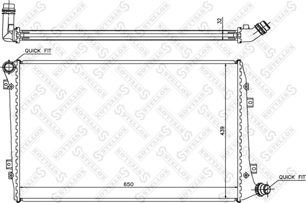 Stellox 10-25286-SX - Радиатор, охлаждане на двигателя vvparts.bg