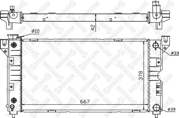 Stellox 10-25283-SX - Радиатор, охлаждане на двигателя vvparts.bg