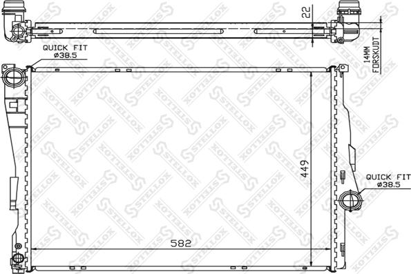 Stellox 10-25287-SX - Радиатор, охлаждане на двигателя vvparts.bg