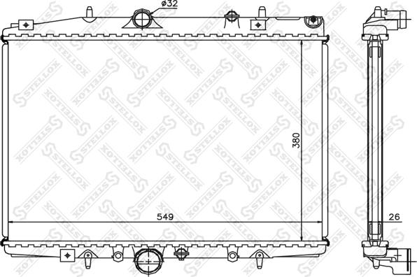 Stellox 10-25229-SX - Радиатор, охлаждане на двигателя vvparts.bg