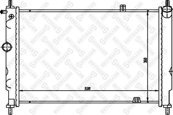 Stellox 10-25224-SX - Радиатор, охлаждане на двигателя vvparts.bg